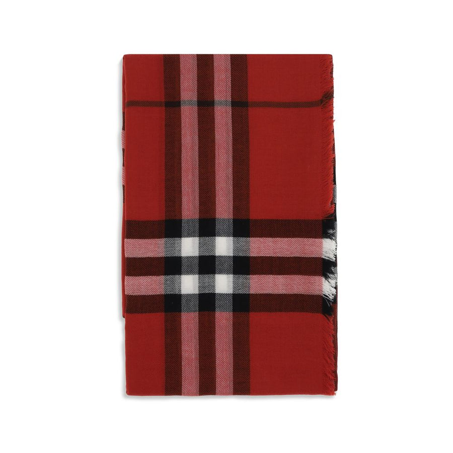 Burberry 100% Wool scarf in red