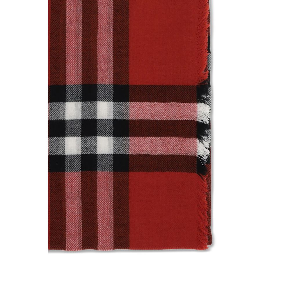 Burberry 100% Wool scarf in red — view 3