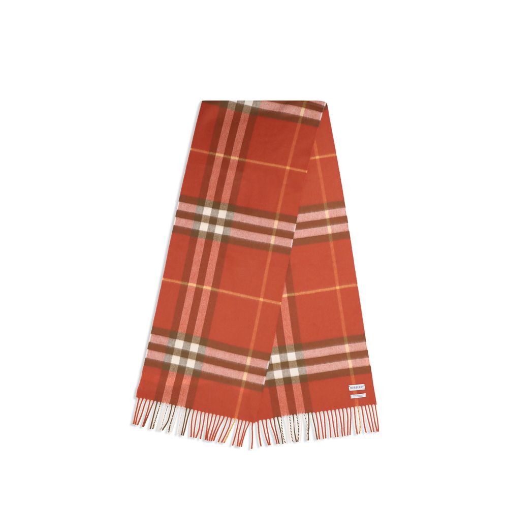 Burberry 100% Cashmere scarf in orange — view 2