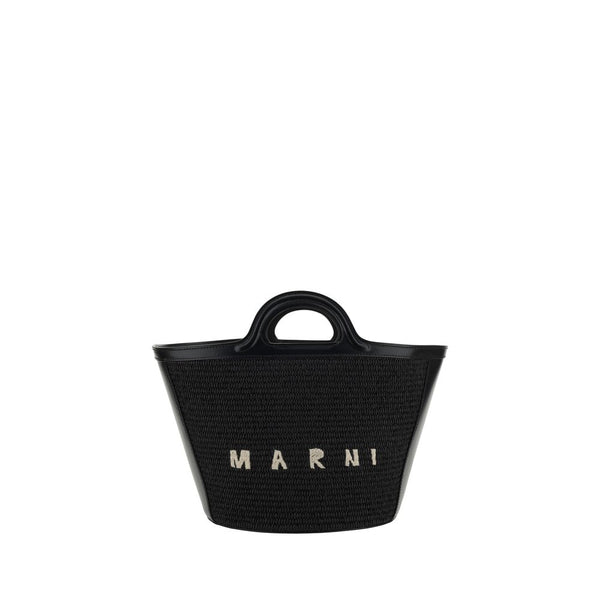 Marni 70% Cotton bucket bag in black