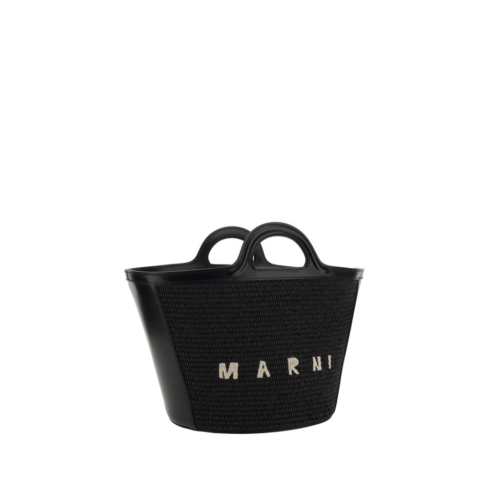 Marni 70% Cotton bucket bag in black — view 2