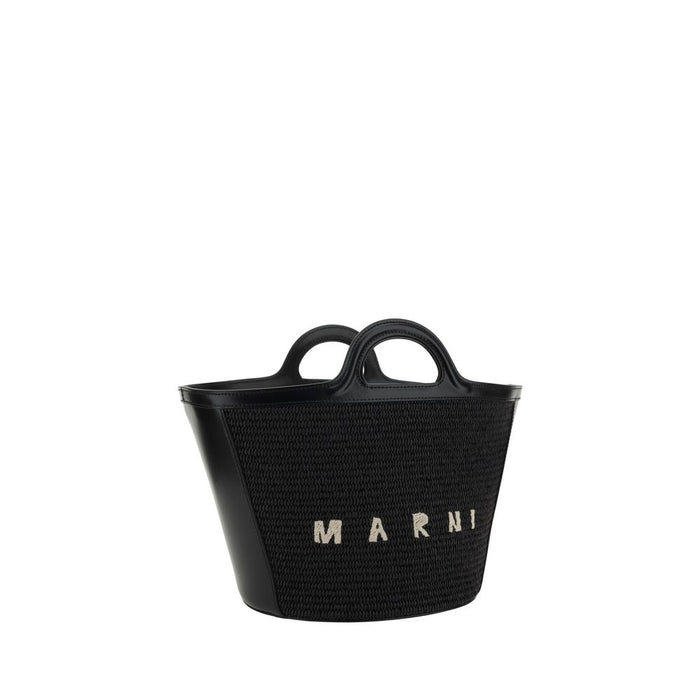 Marni 70% Cotton bucket bag in black — view 2