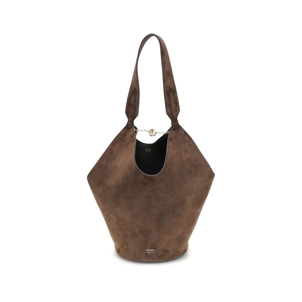 Khaite 100% Calf Leather Bos Taurus shoulder bag in brown