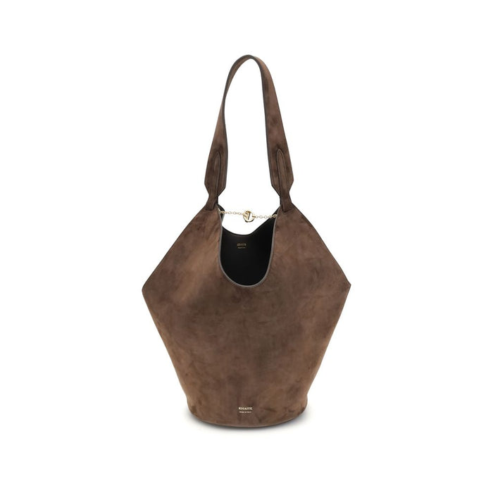 Khaite 100% Calf Leather Bos Taurus shoulder bag in brown