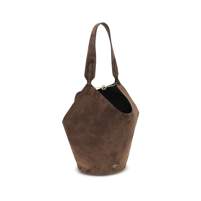 Khaite 100% Calf Leather Bos Taurus shoulder bag in brown — view 2