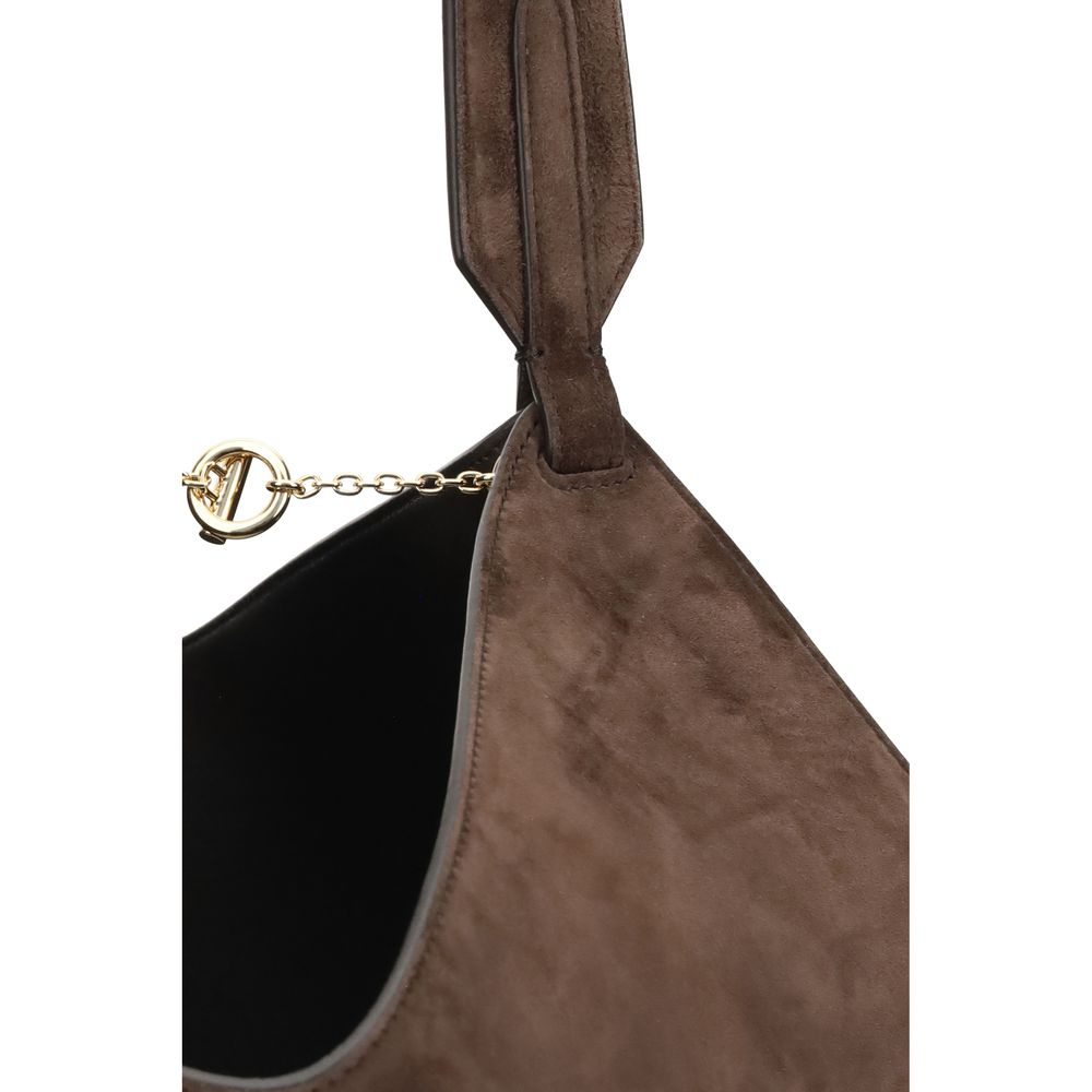 Khaite 100% Calf Leather Bos Taurus shoulder bag in brown — view 4