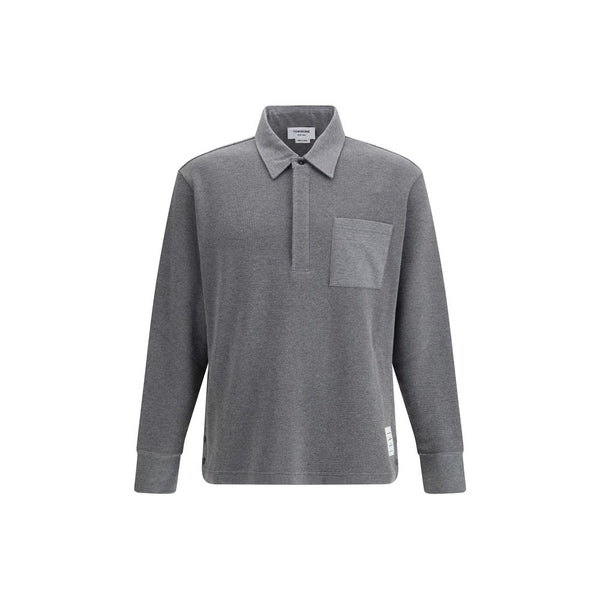 Thom Browne 100% Cotton polo shirt in gray