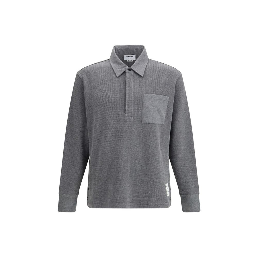Thom Browne 100% Cotton polo shirt in gray