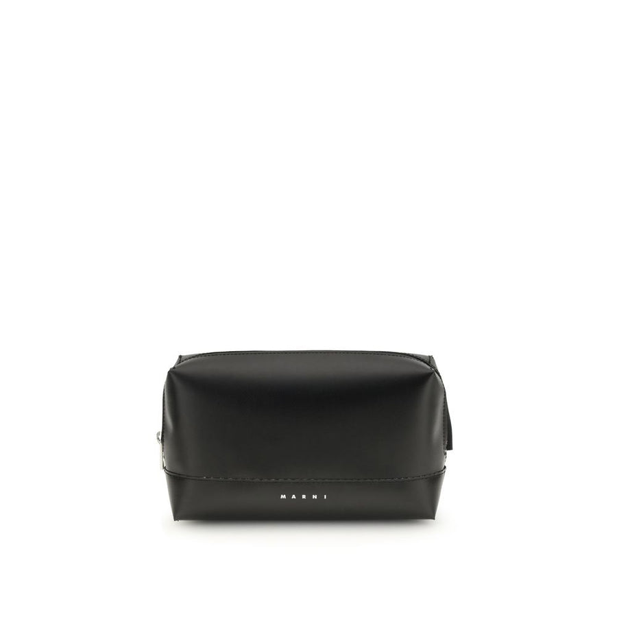 Marni 100% Calf Leather Bos Taurus shoulder bag in black