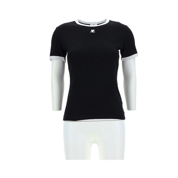 CourrèGes 100% Cotton t-shirt in black