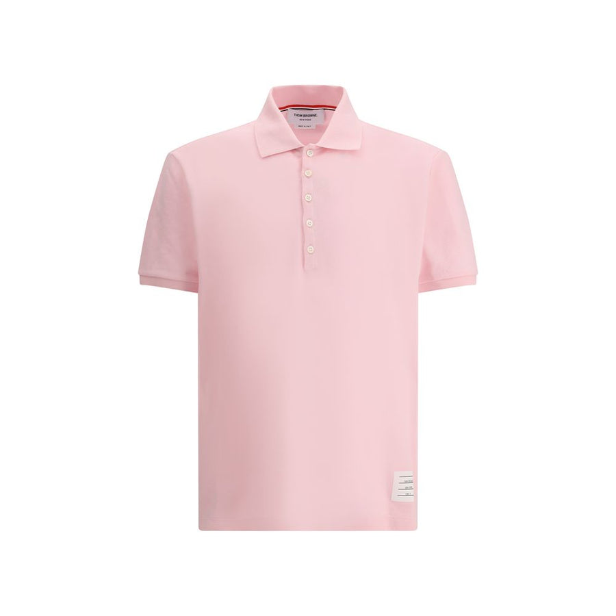 Thom Browne 100% Cotton polo shirt in pink