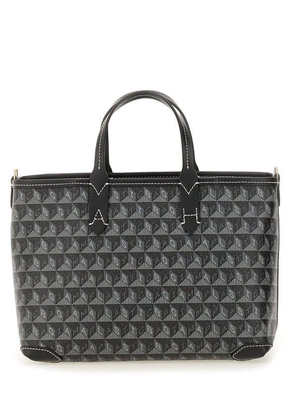I Am A Plastic Bag Tote Xs Black Recycled Canvas Handbags