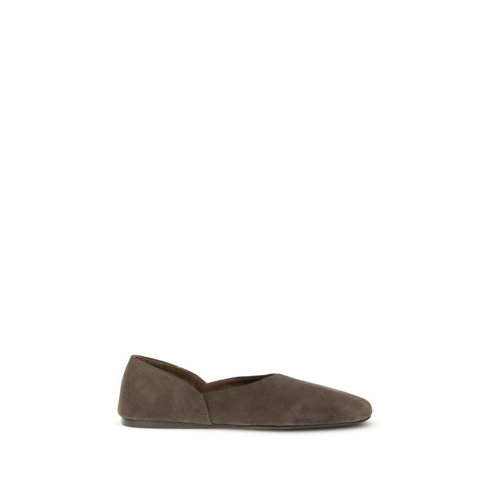 Khaite 100% Calf Leather Bos Taurus ballet flat in brown