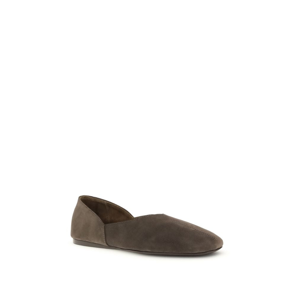 Khaite 100% Calf Leather Bos Taurus ballet flat in brown — view 2