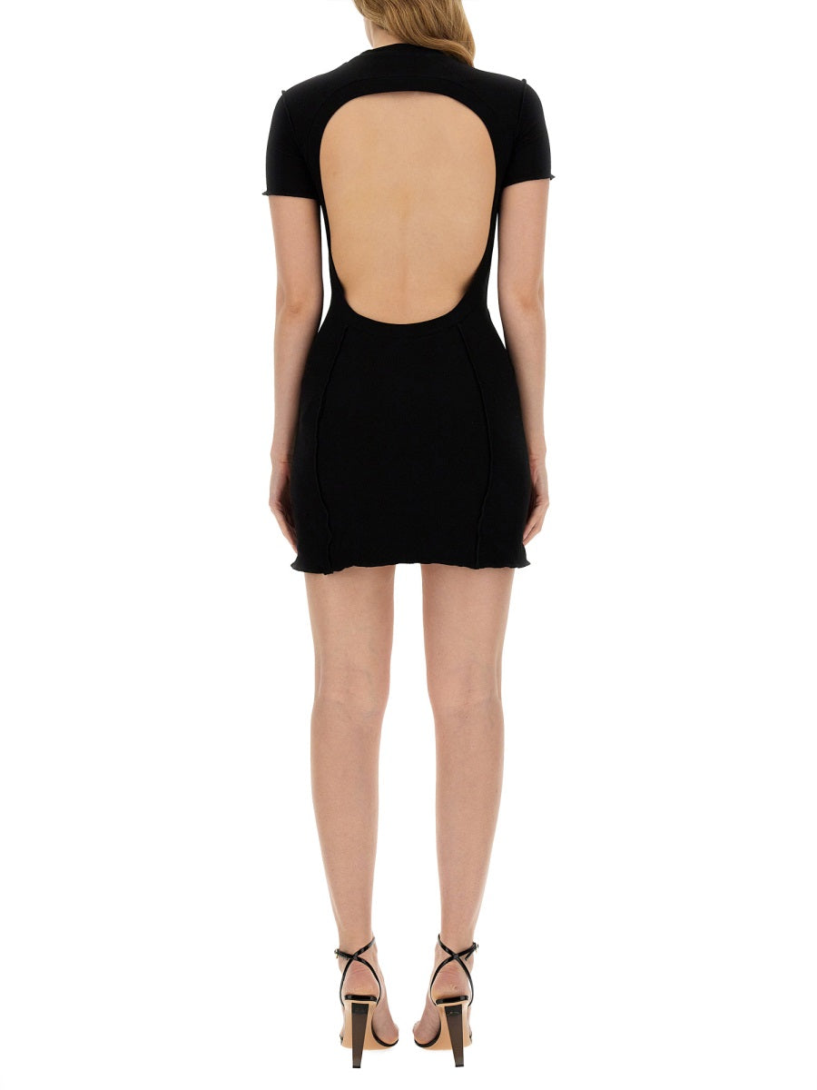 Dress With Logo Black Cotton