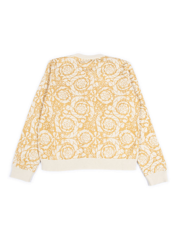 Knitwear Yellow Viscose Cotton Crewneck