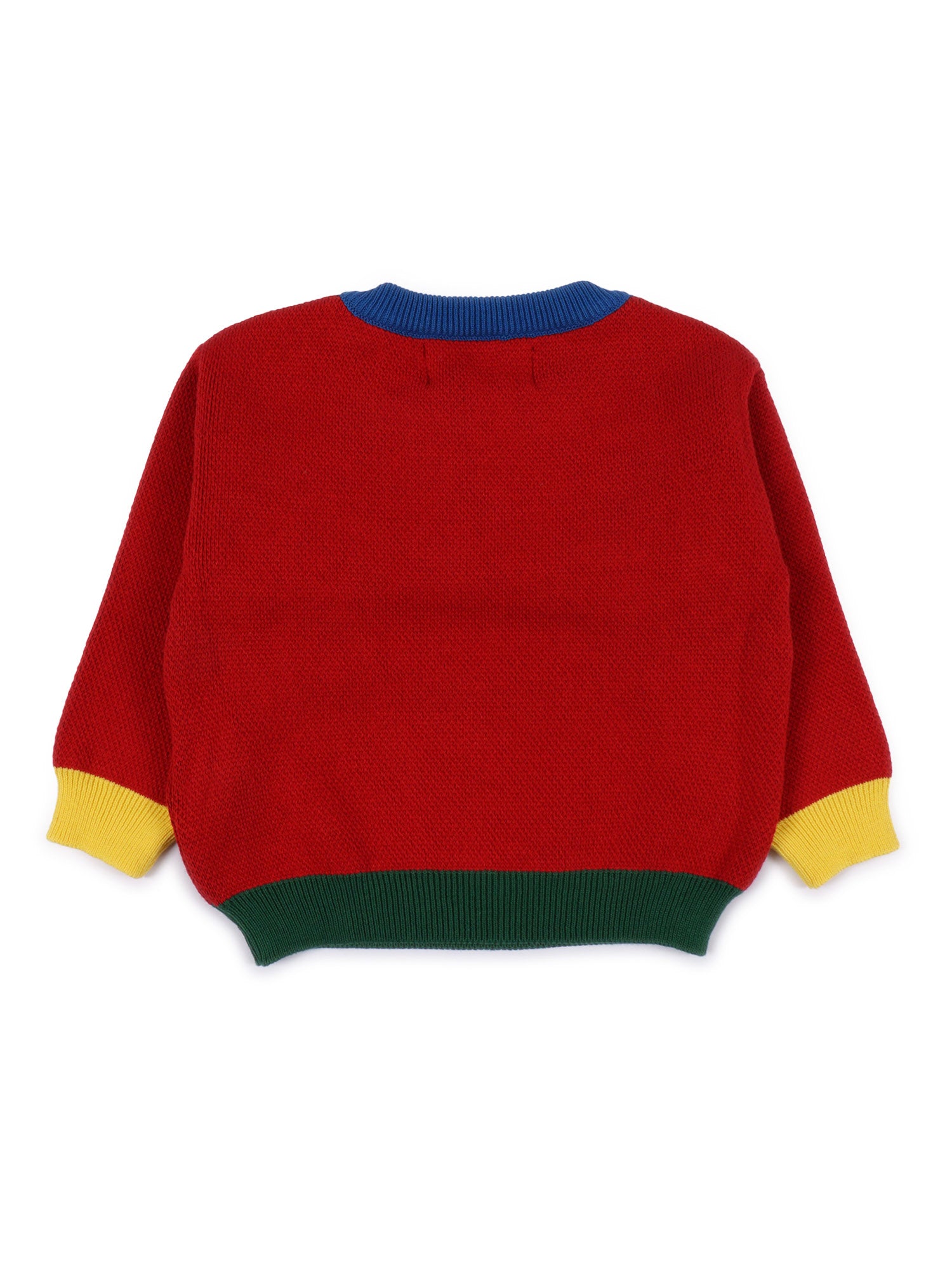 Doggy Mate Jacquard Jumper Red Organic Cotton Crewneck