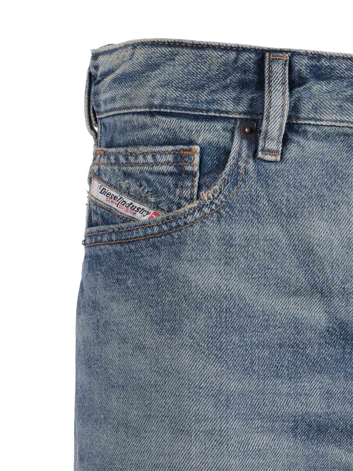 5 Pockets Blue Cotton Jean