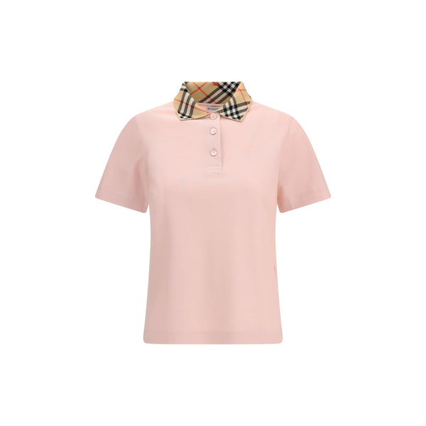 Burberry 100% Cotton polo shirt in pink