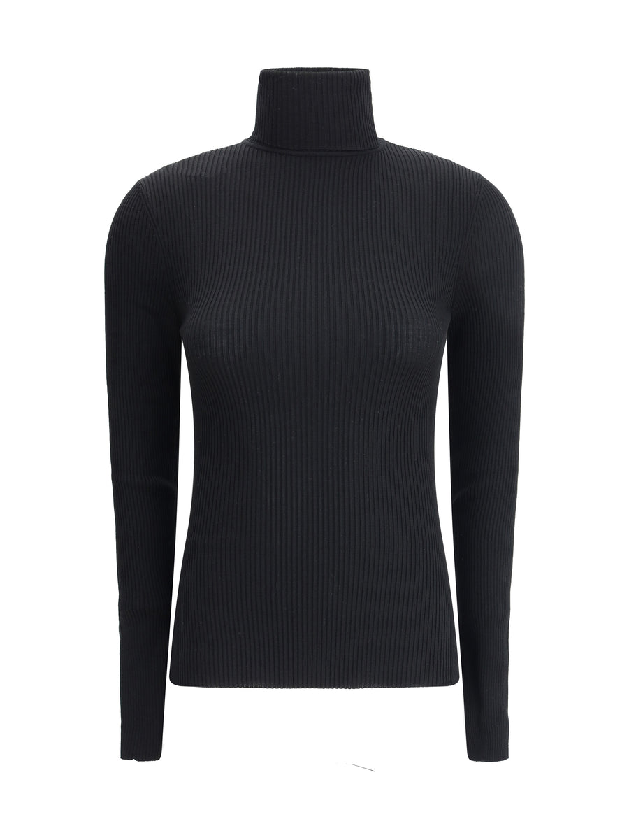 Wolford 100% Fleece Wool Ovis Aries sweater in black