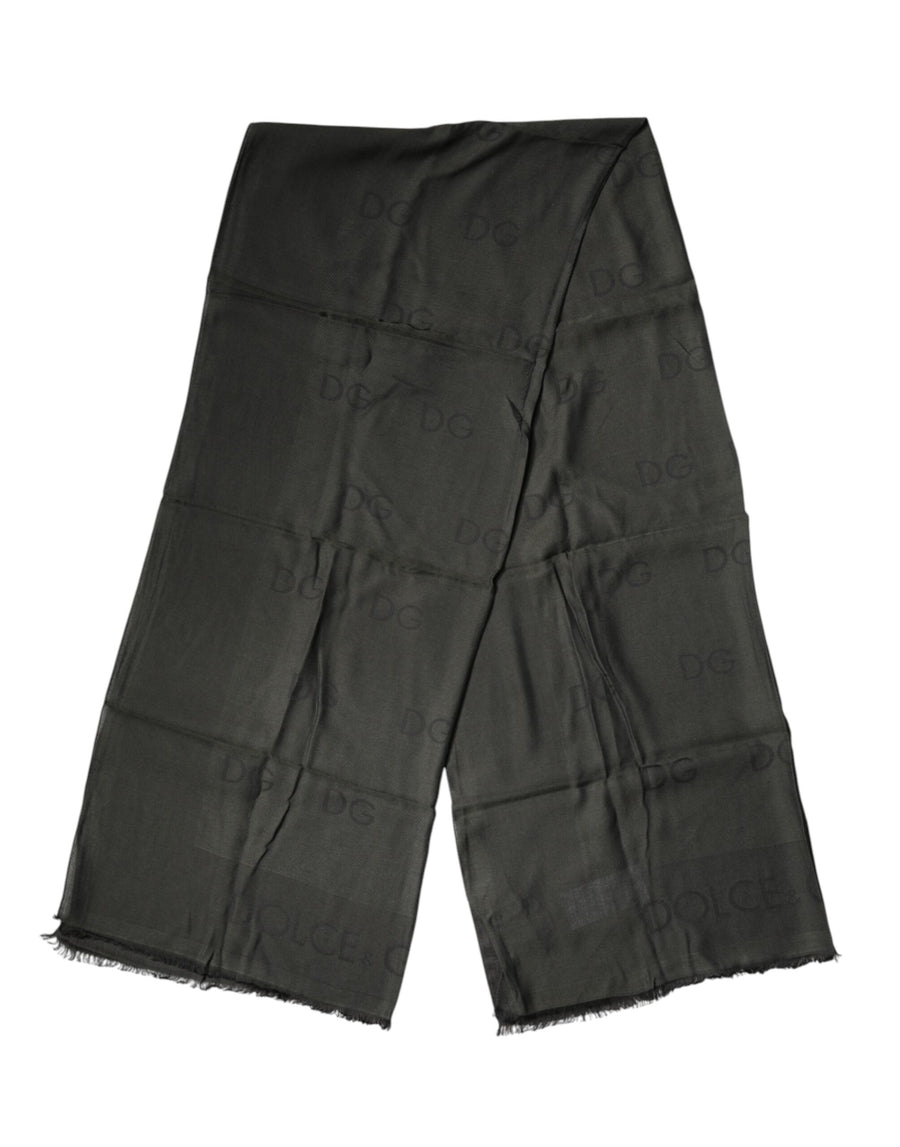 Dolce & Gabbana 95% Modal scarf in black