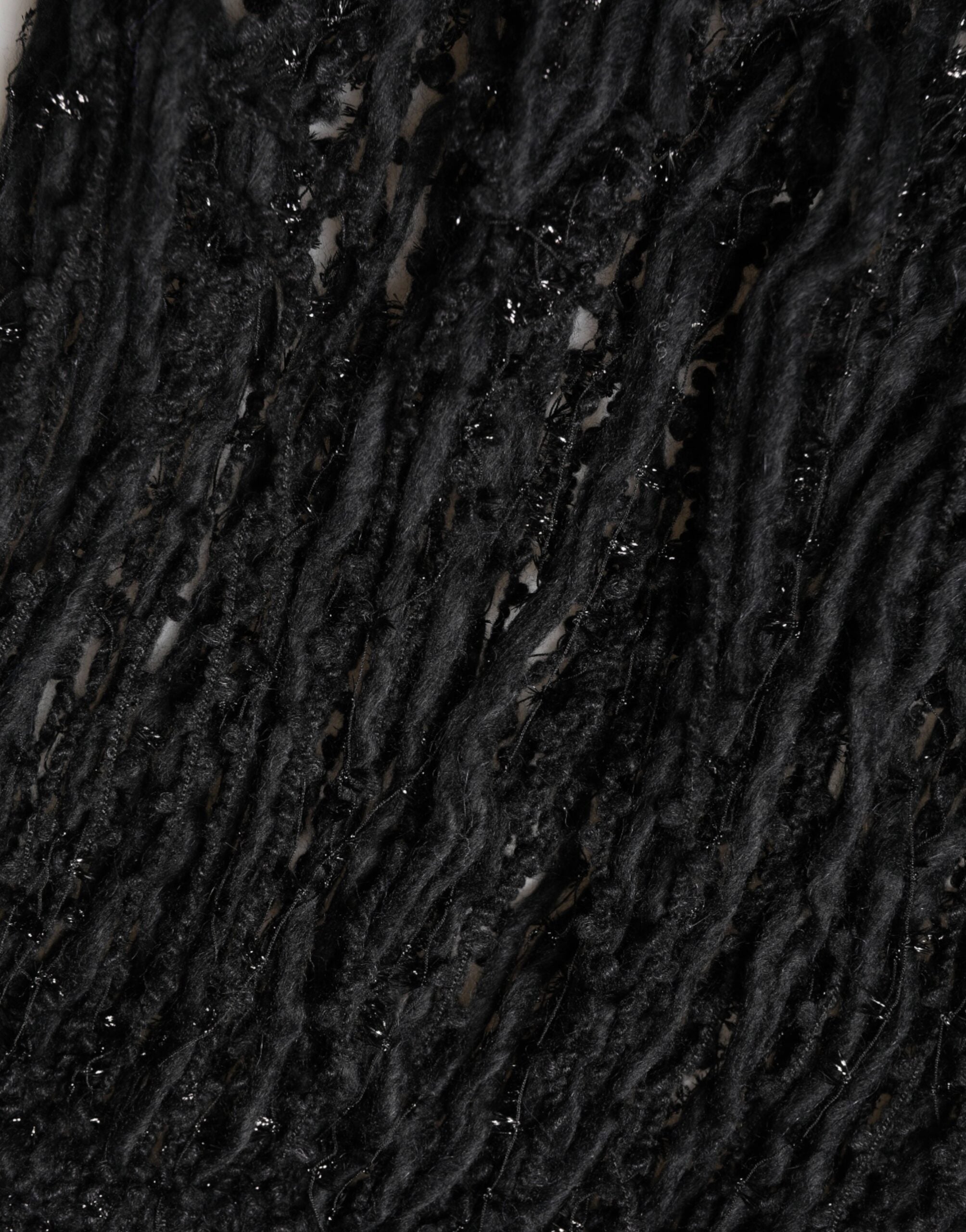 Dolce & Gabbana 30% silk shawl in black — view 4
