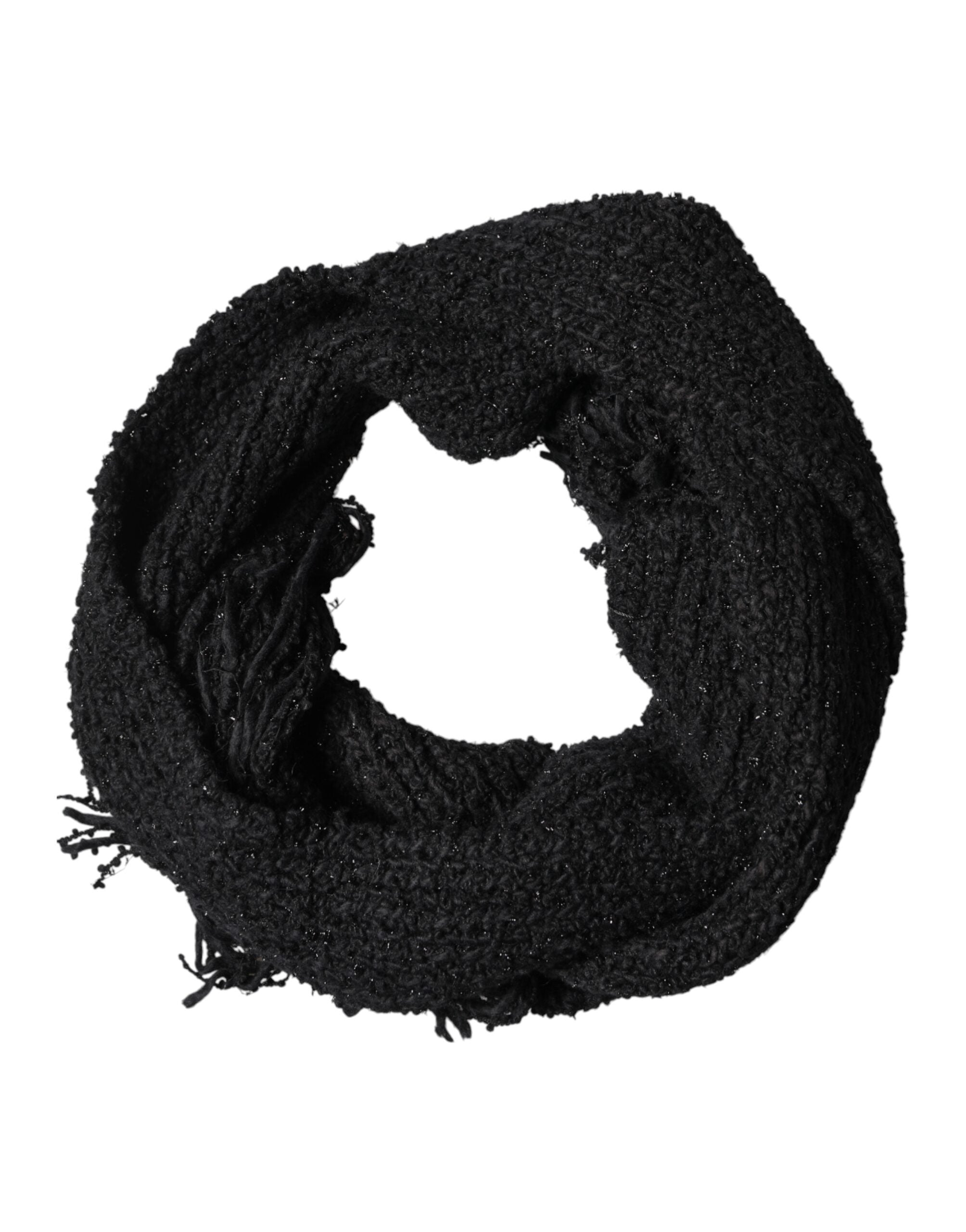 Dolce & Gabbana 30% silk shawl in black — view 5