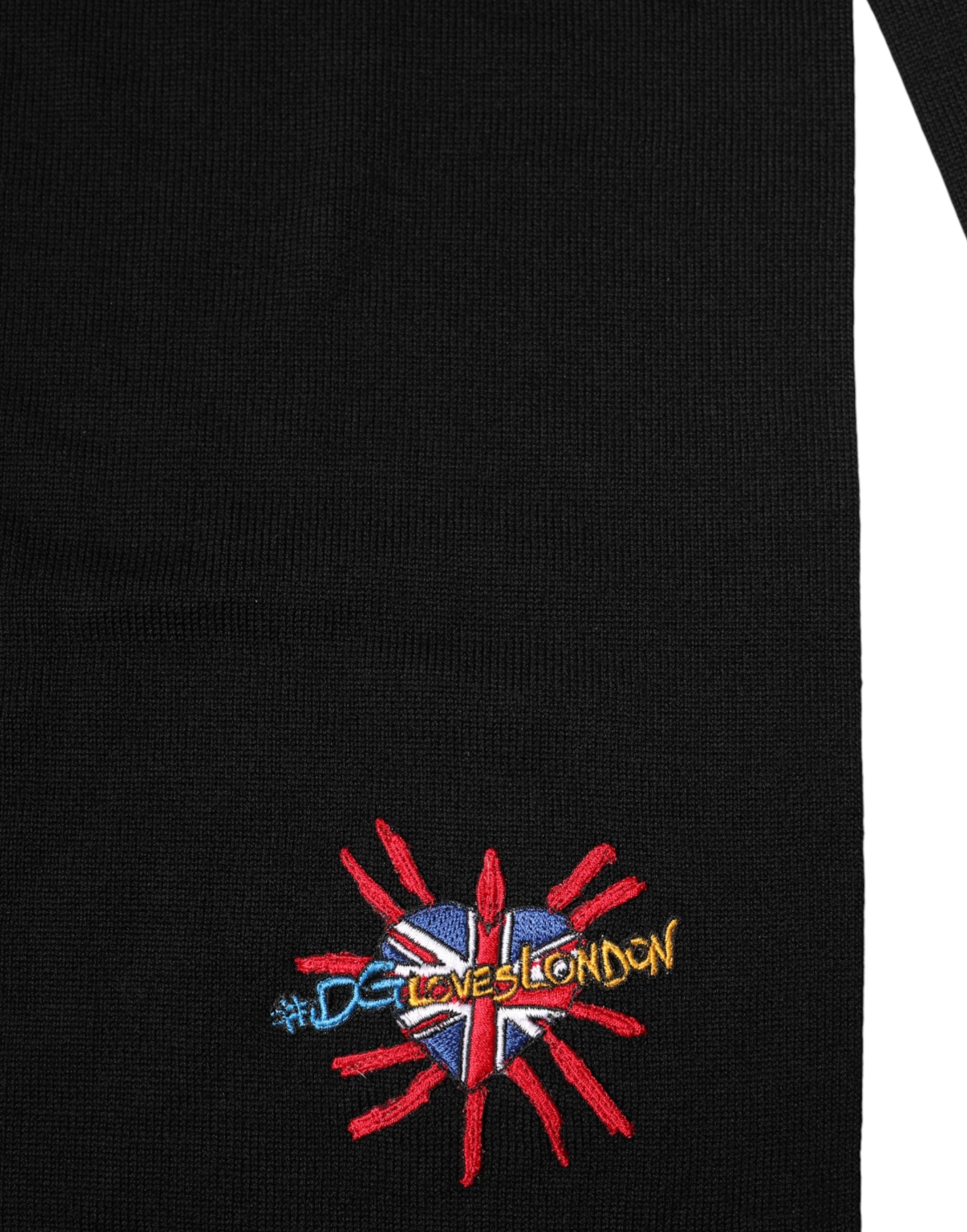 Dolce & Gabbana 100% Wool scarf in black