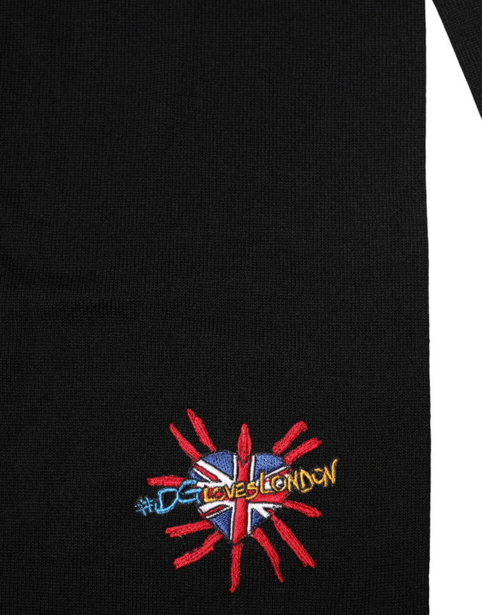 Dolce & Gabbana 100% Wool scarf in black