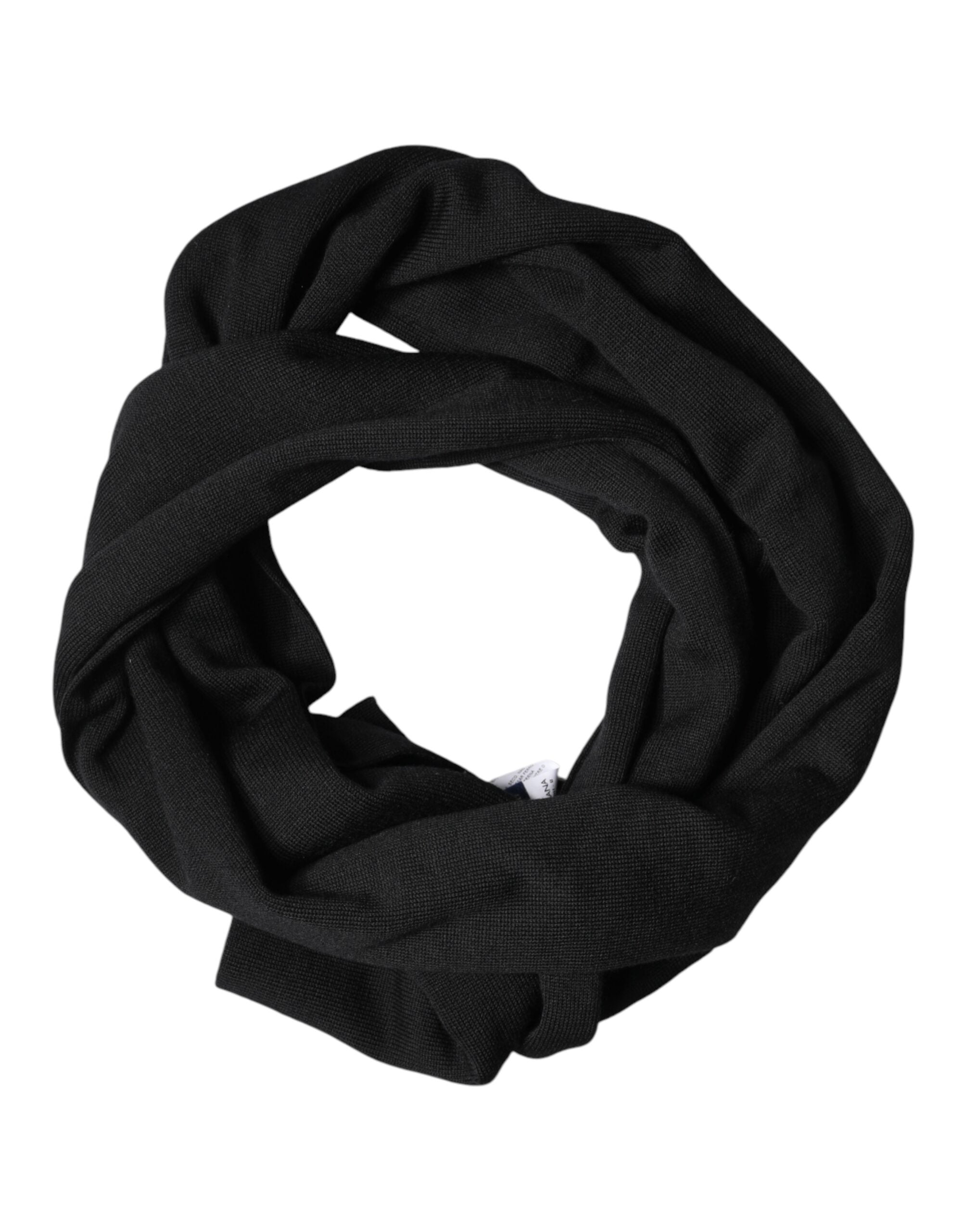 Dolce & Gabbana 100% Wool scarf in black — view 5