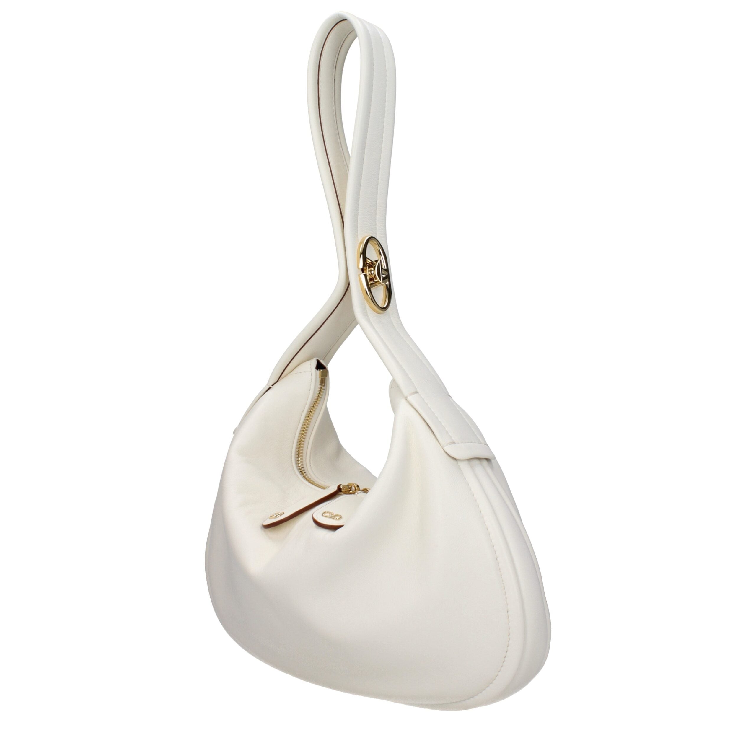 Beige Leather Handbag Bag