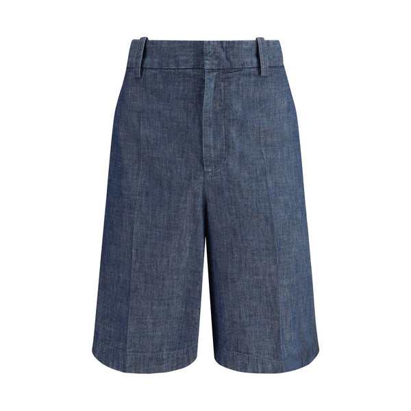 Jil Sander 100% Cotton bermuda shorts in blue