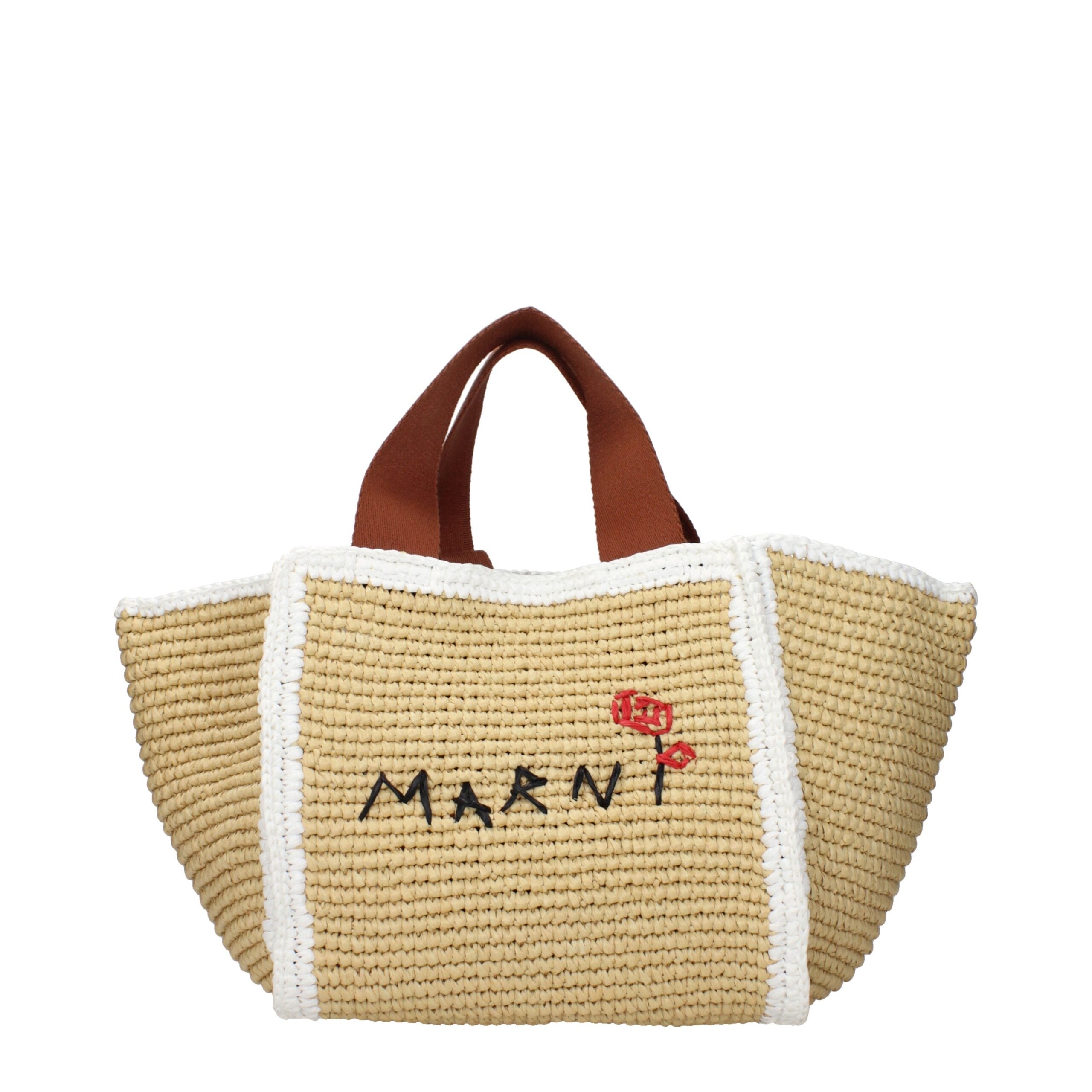 Beige Raffia Handbag Bag