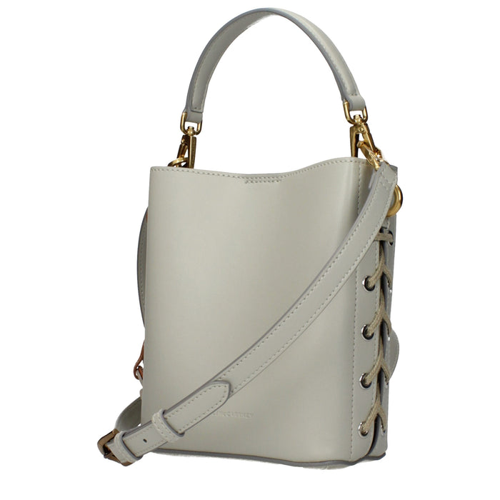 Gray Leather Handbag Bag