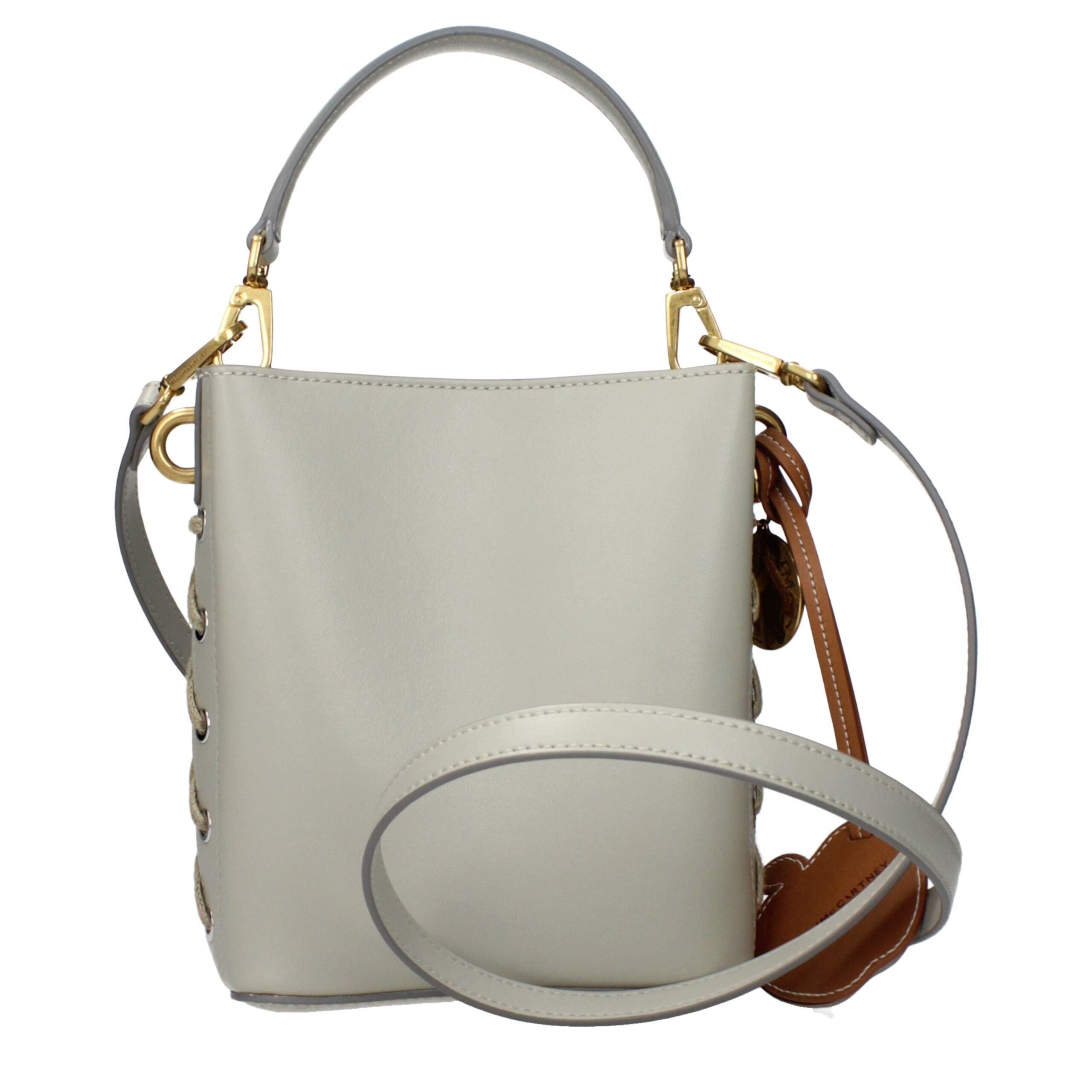 Gray Leather Handbag Bag