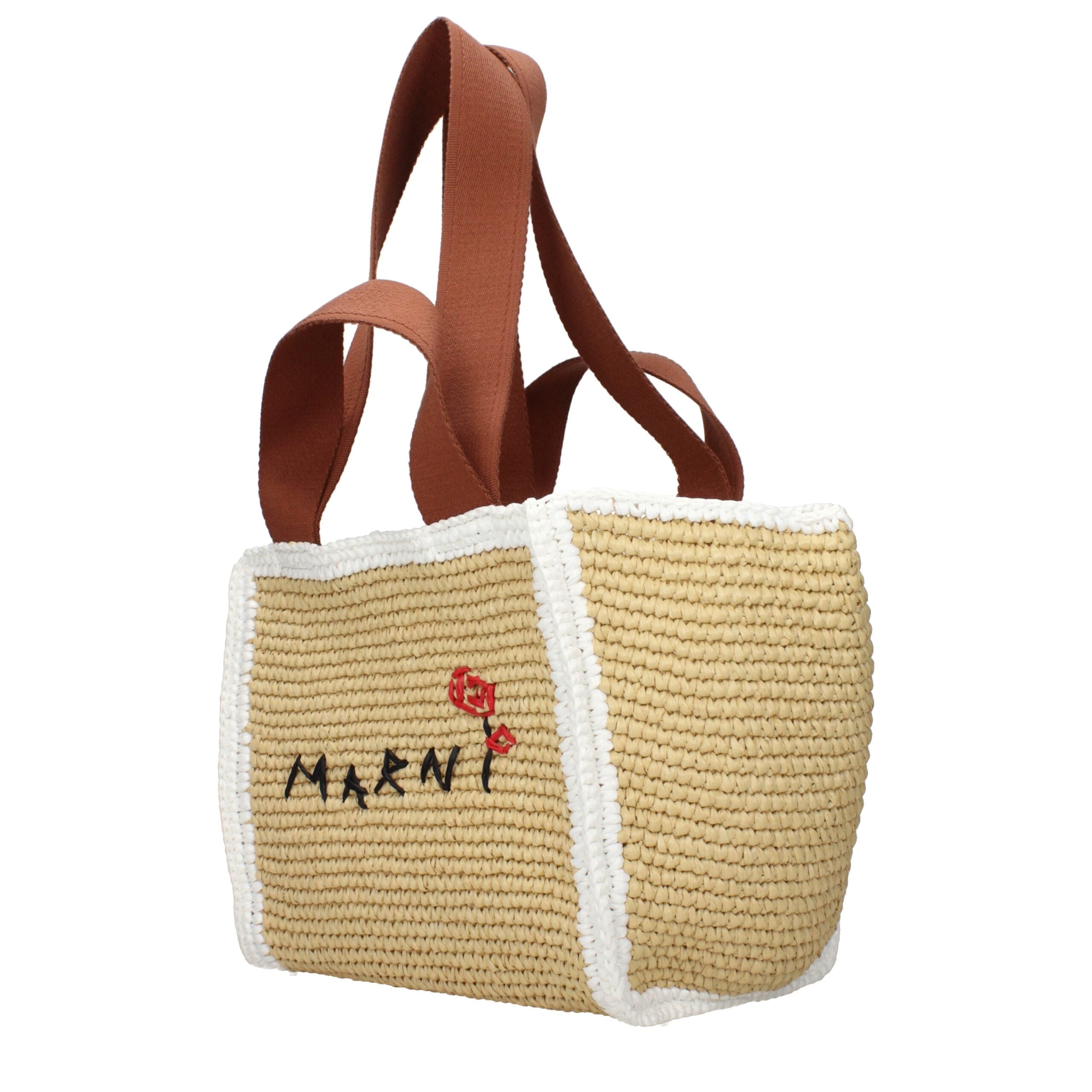 Beige Raffia Handbag Bag