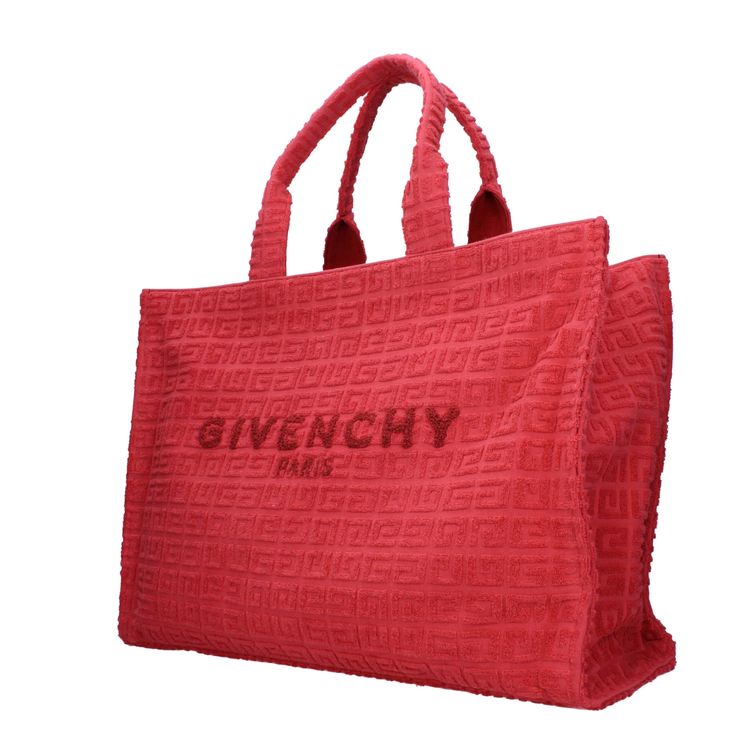 Red Fabric Handbag Bag