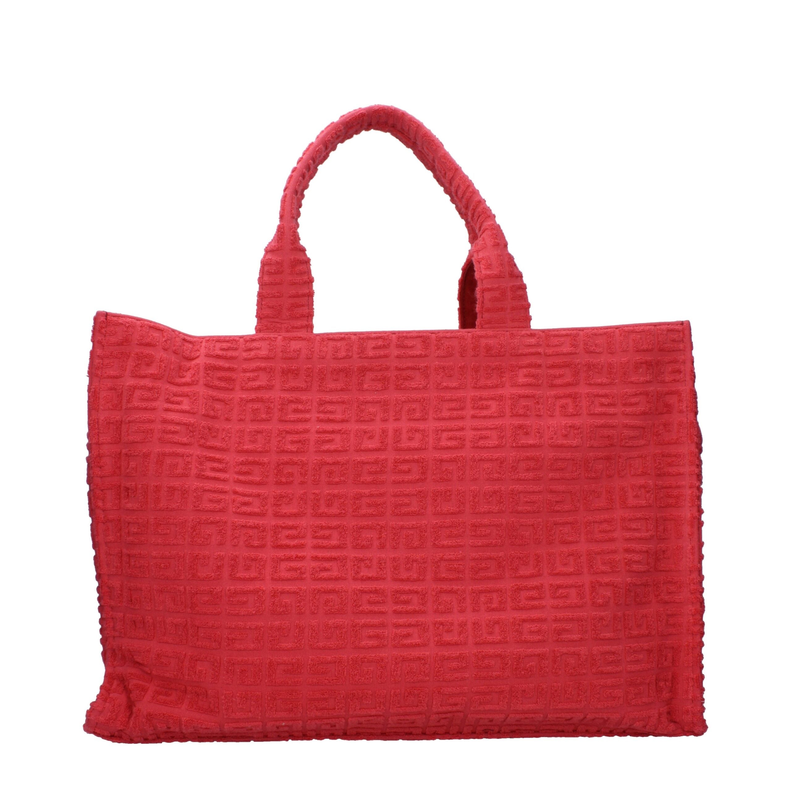 Red Fabric Handbag Bag