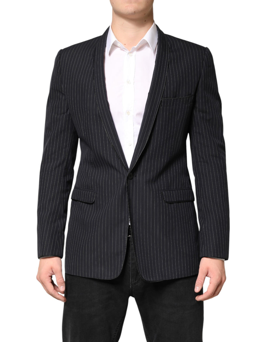 Dolce & Gabbana 100% cotton; 100% viscose (lining) blazer in black