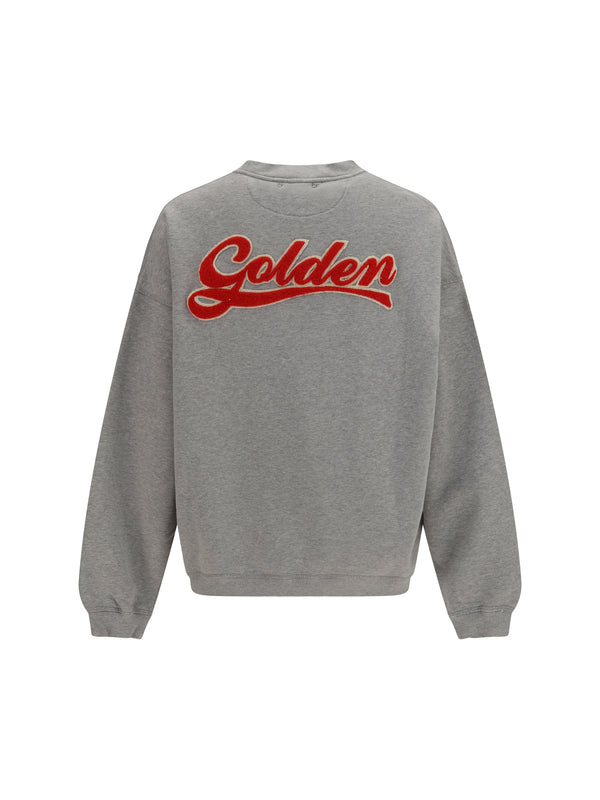Crewneck Sweater Aluminium Melange Grey Cotton Sweatshirts