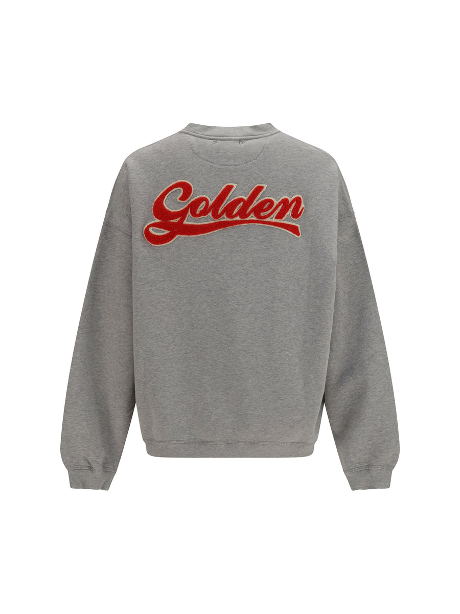 Crewneck Sweater Aluminium Melange Grey Cotton Sweatshirts