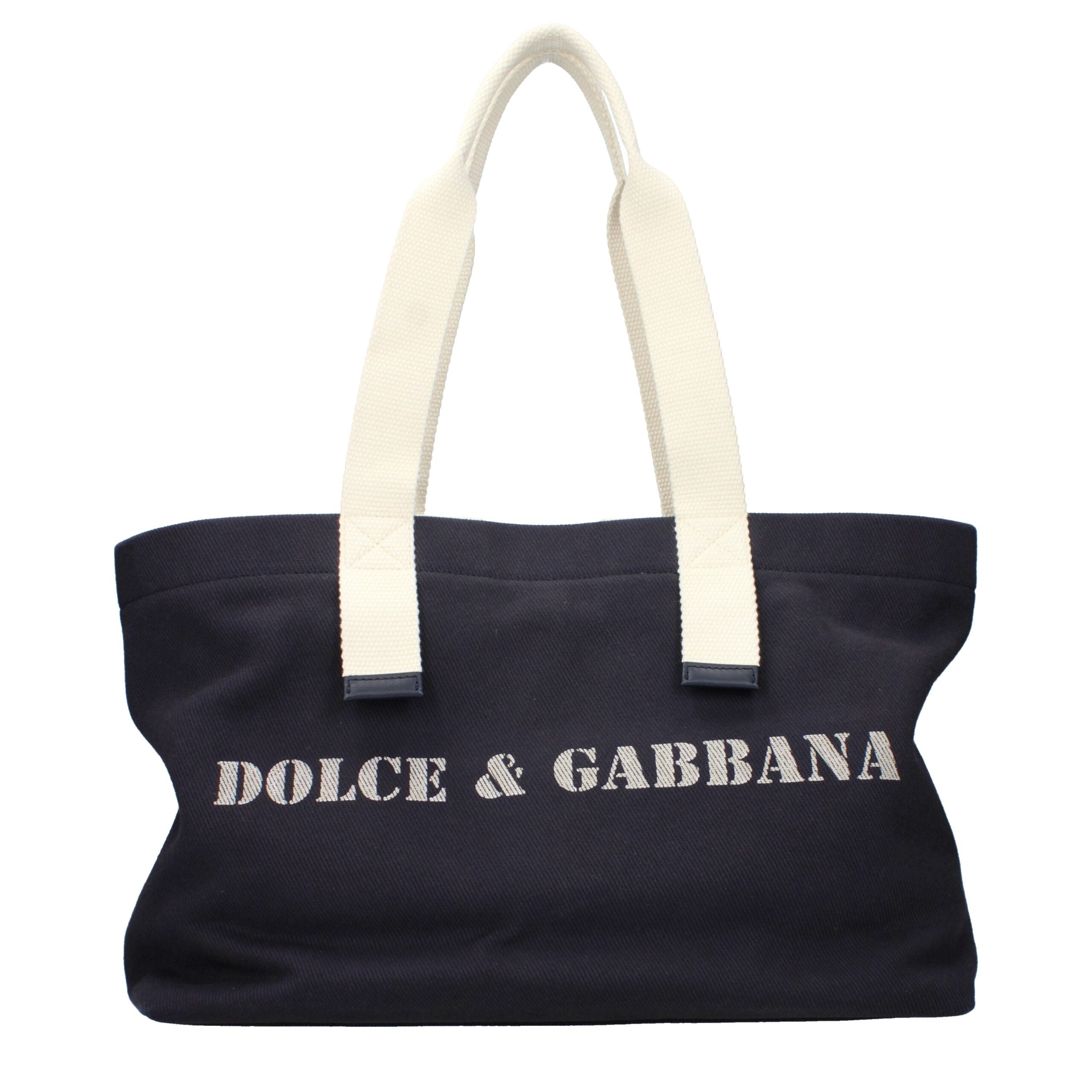 Blue Fabric Shoulder Bag