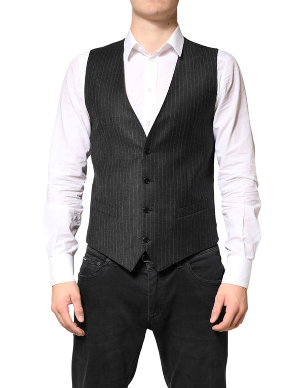 Dolce & Gabbana 100% Virgin Wool; Lining: 100% Viscose vest in black