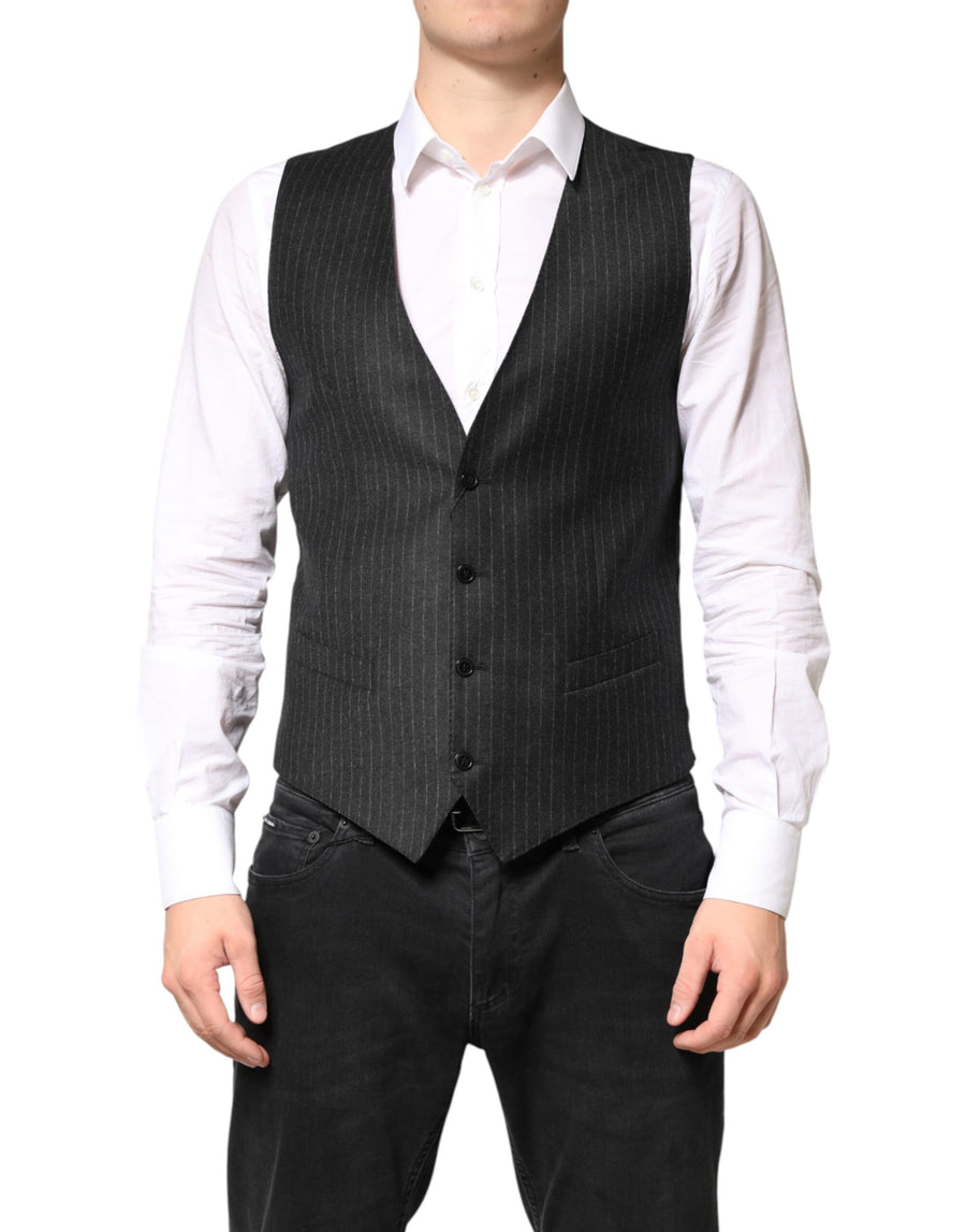 Dolce & Gabbana 100% Virgin Wool; Lining: 100% Viscose vest in black