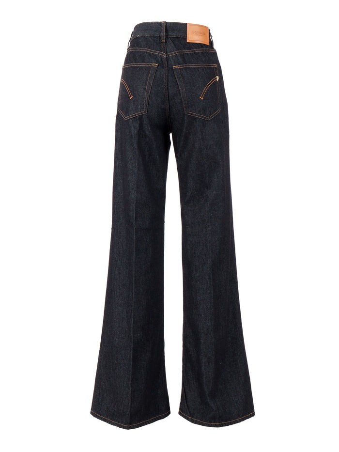 AMBER PANTS Blue Cotton Jean