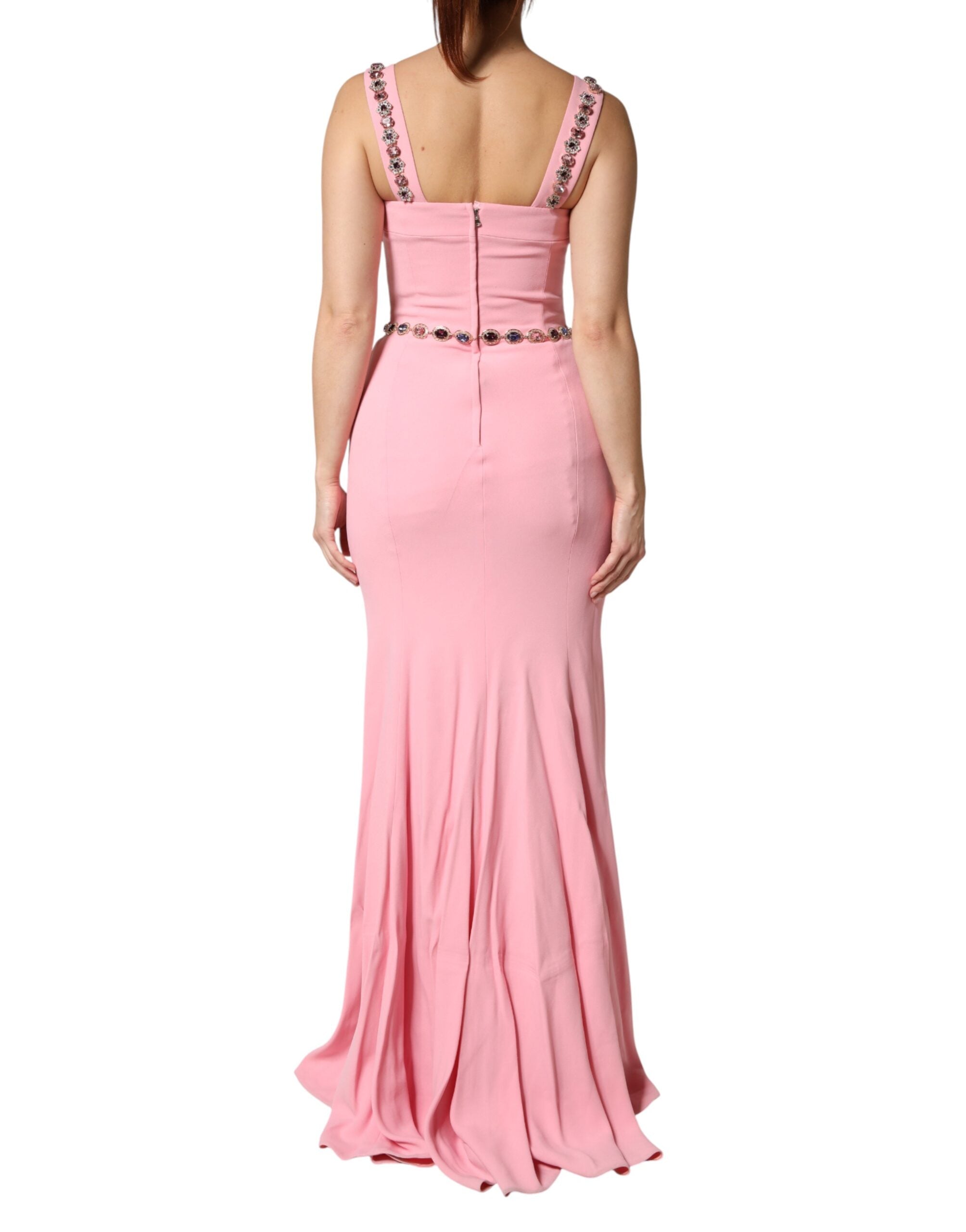 Dolce & Gabbana 46% Acetate gown in pink — view 4