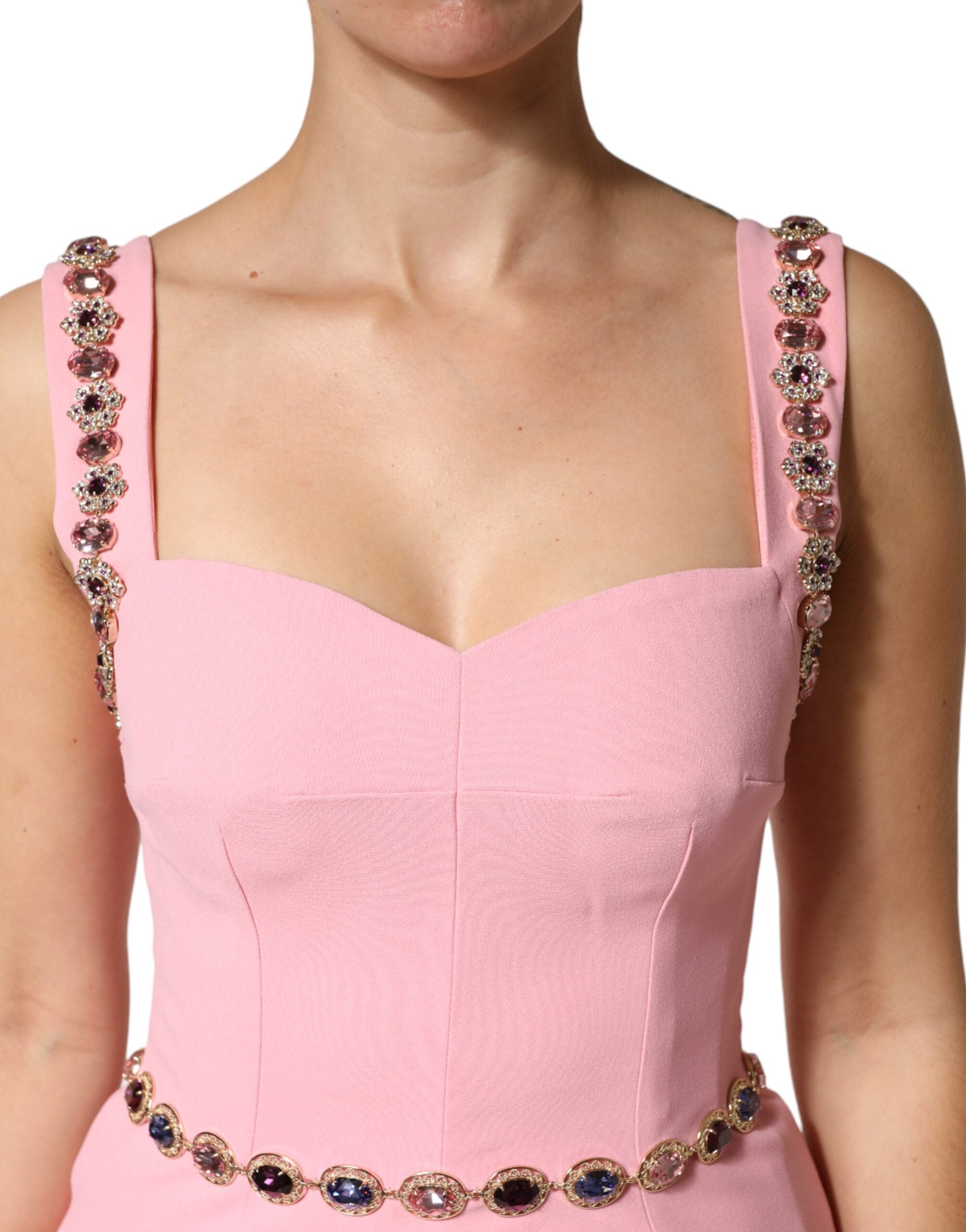 Dolce & Gabbana 46% Acetate gown in pink — view 5