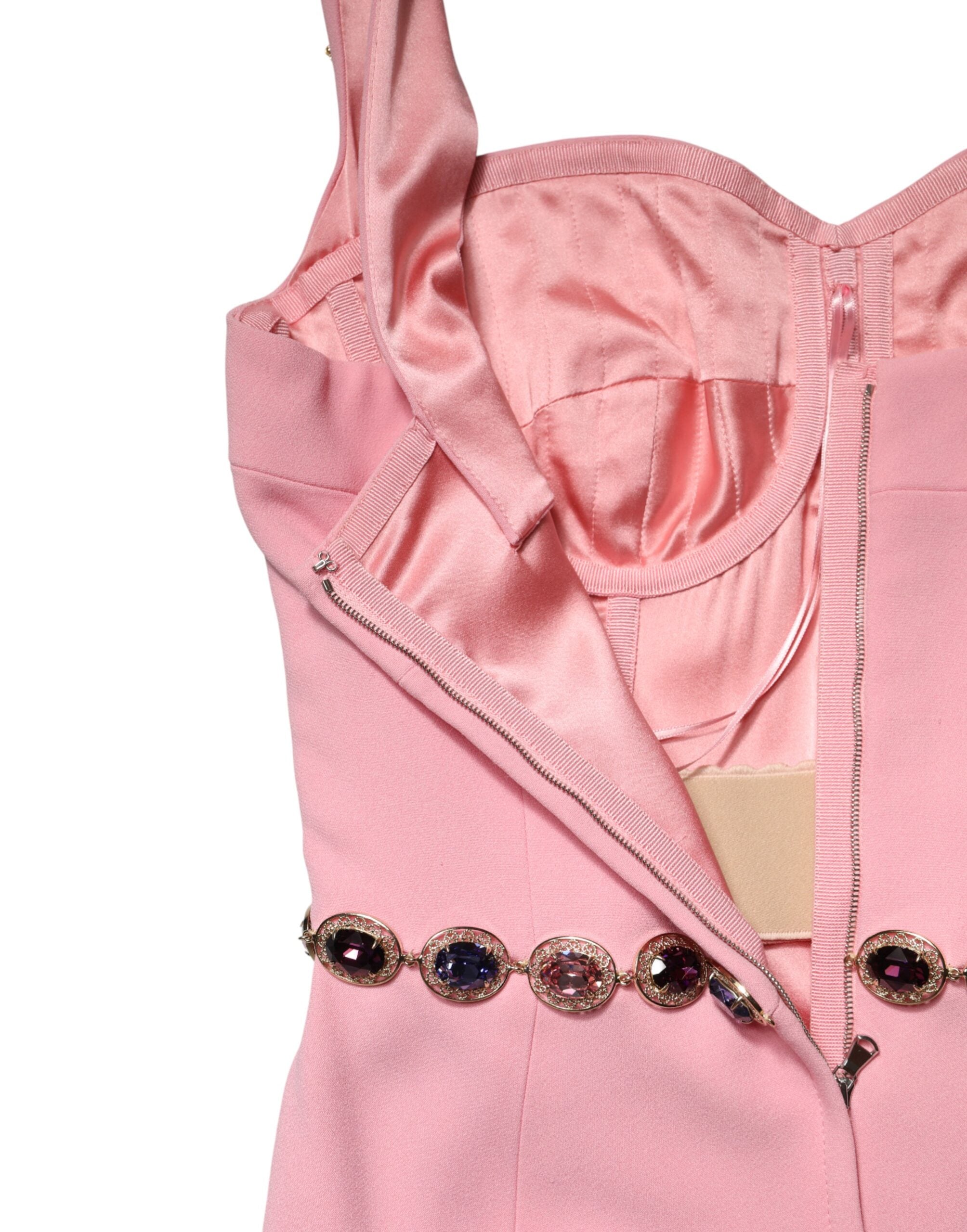 Dolce & Gabbana 46% Acetate gown in pink — view 7