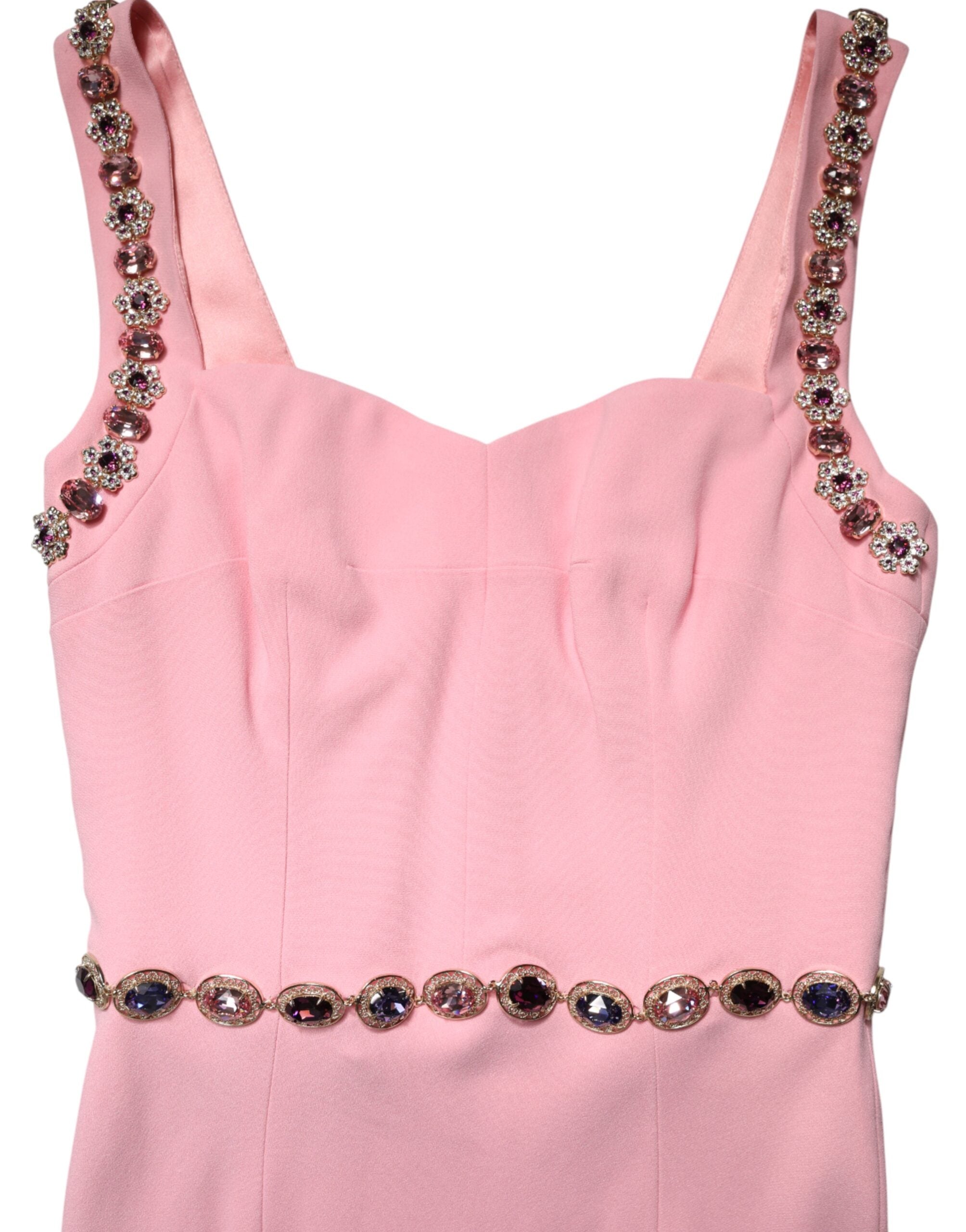 Dolce & Gabbana 46% Acetate gown in pink — view 8