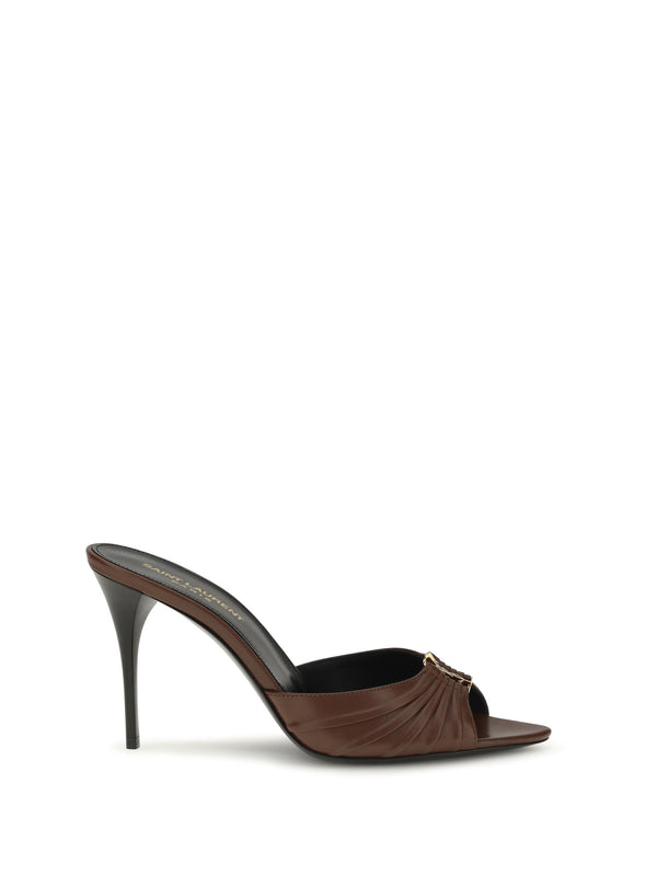 Saint Laurent Upper: 100% calf leather; Sole: 100% calf leather mule in brown
